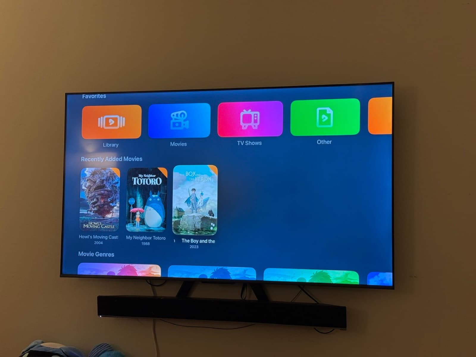 Example of completed tv mounting work